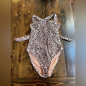 Leopard Print One-Piece Swimsuit
